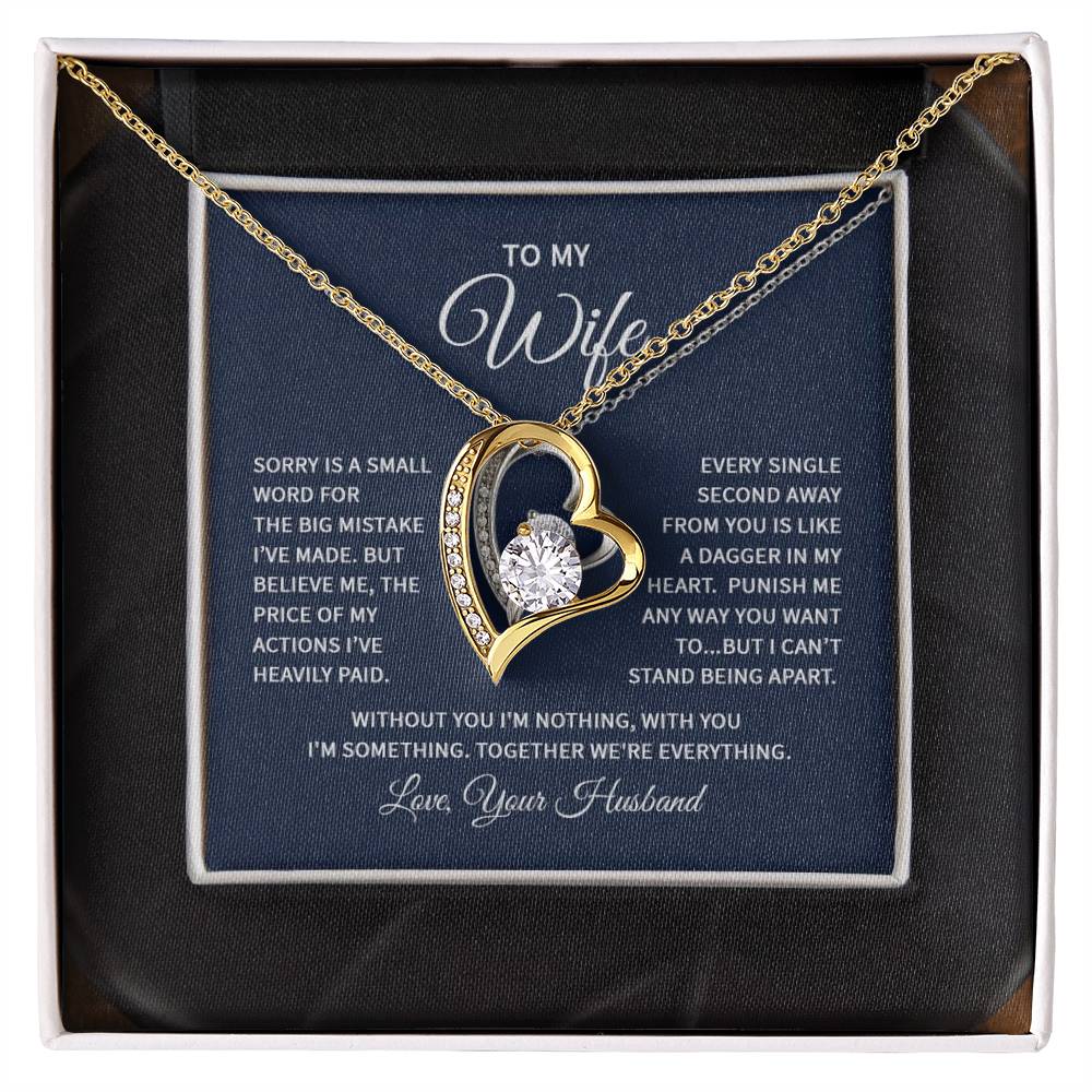 Forever Love Necklace with Message Card for Wife