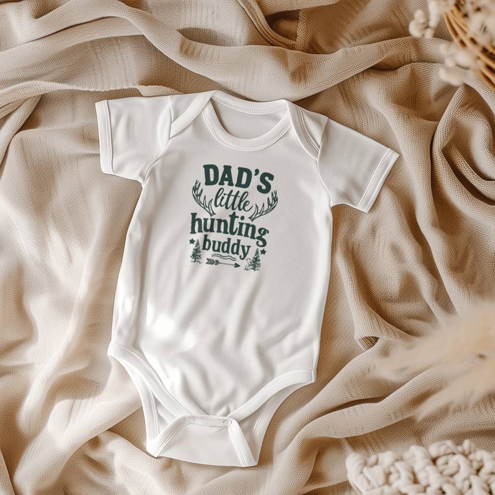 Dad's Little Hunting Buddy Baby Onesie