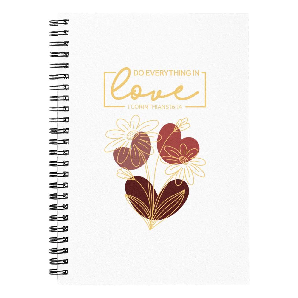 Do Everything in Love (Red) Spiral Notebook