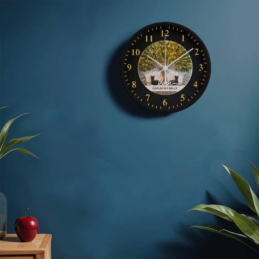 Family Love Clock: A Timeless Tree of Life Design for Your Home ❤️🌳🕰️