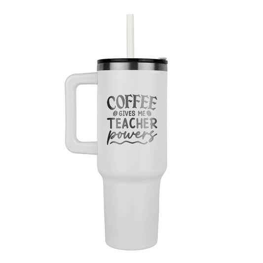 Coffee Gives Me Teacher Power 40 oz Tumbler