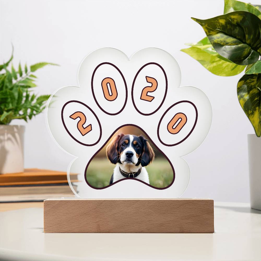 Paw Print Photo Acrylic Plaque