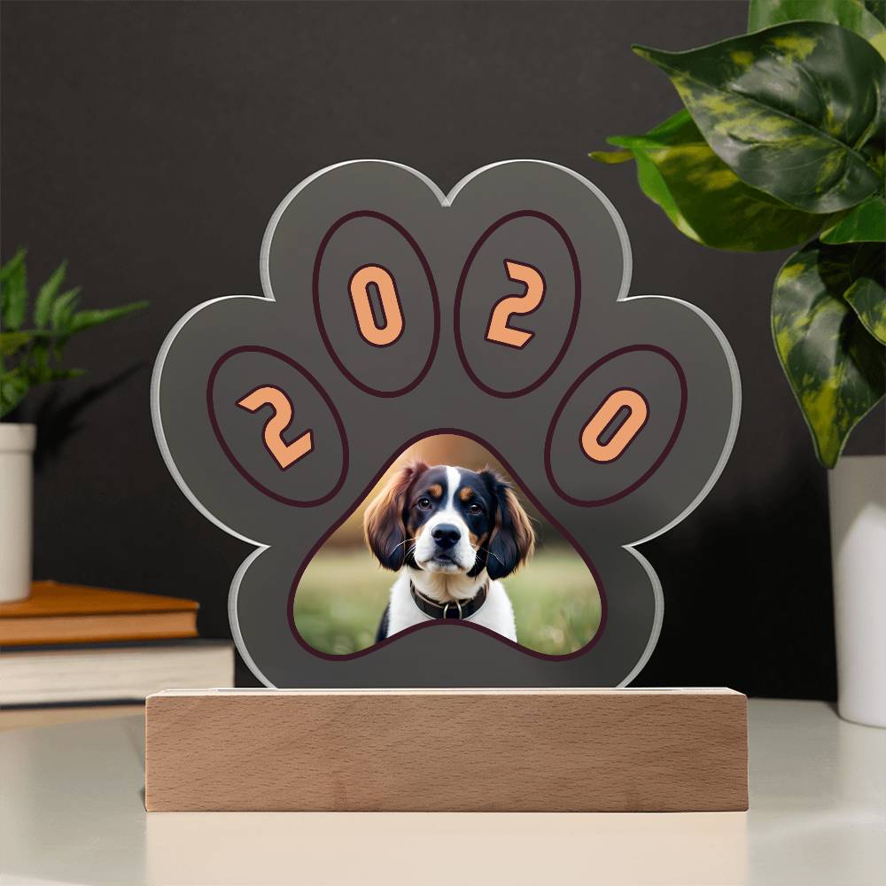 Paw Print Photo Acrylic Plaque