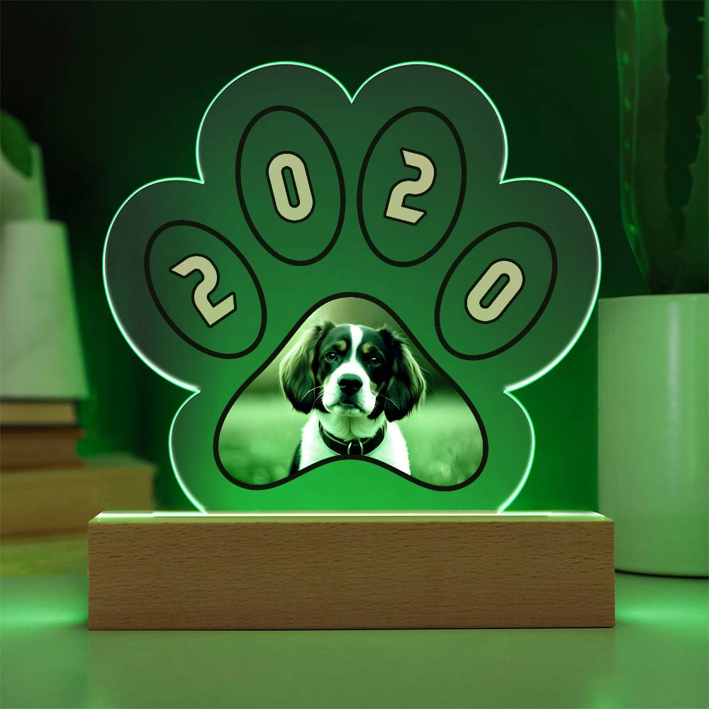 Paw Print Photo Acrylic Plaque