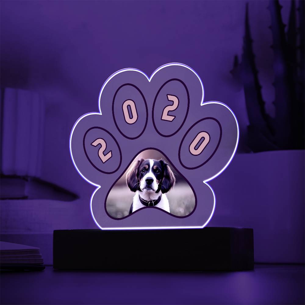 Paw Print Photo Acrylic Plaque