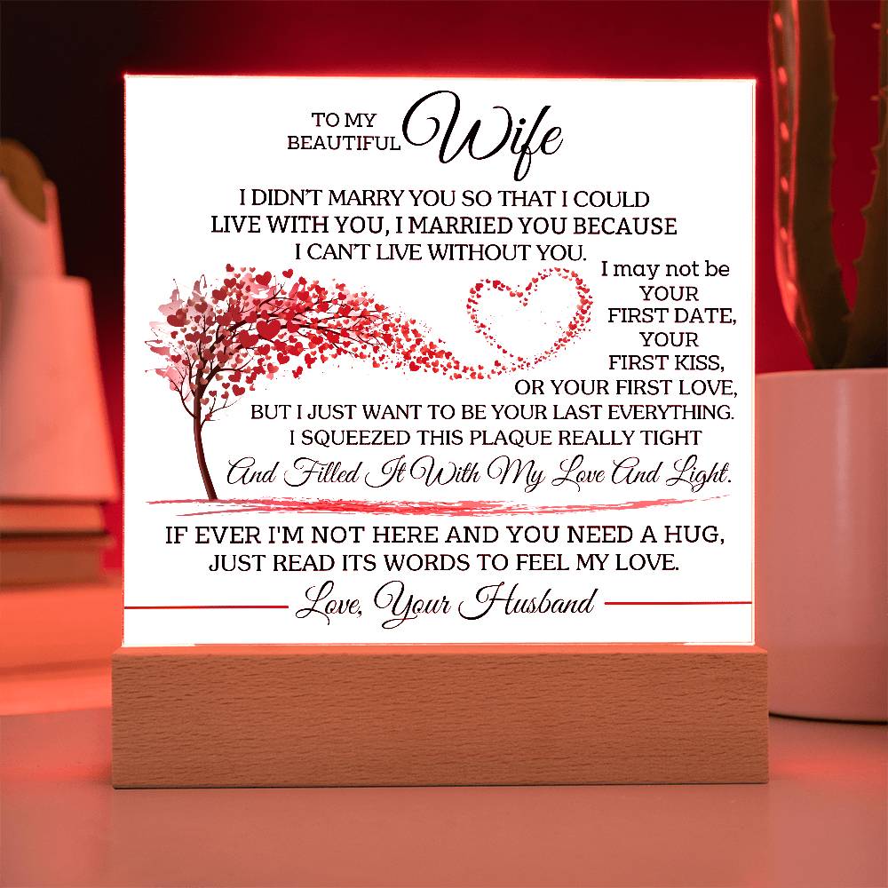 To My Beautiful Wife Acrylic Plaque