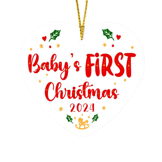 Baby's First Christmas Heart Ornament