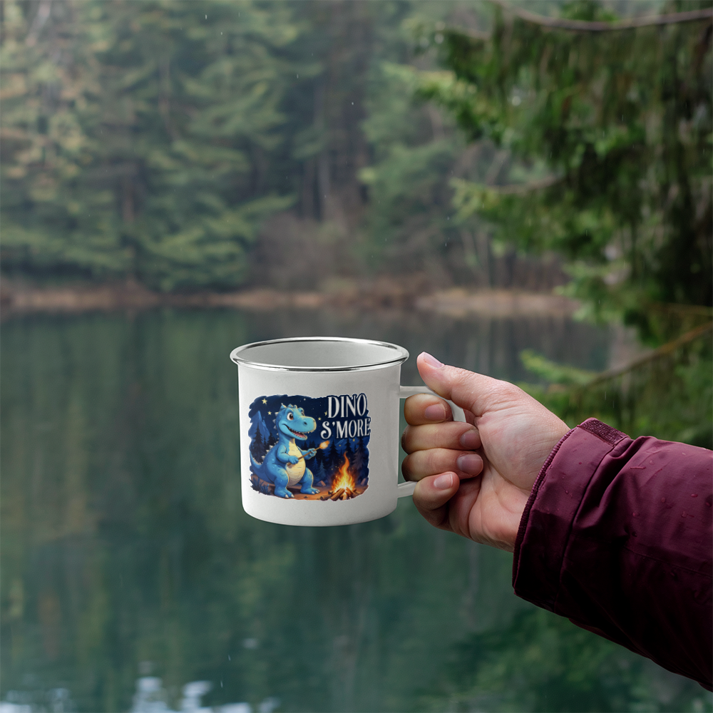 Dino S'more Enamel Camping Mug