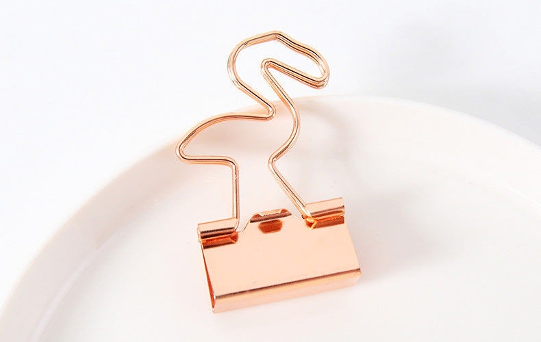 Gold Small Clip Office Style Long Tail Metal