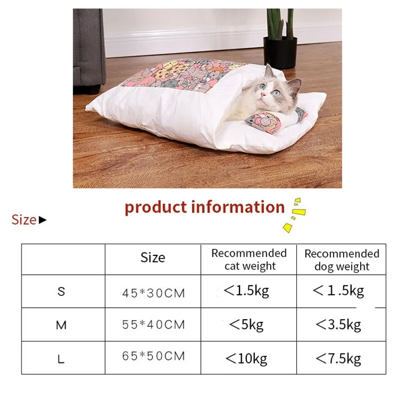 Removable Dog & Cat Bed: Comfortable and Easy-to-Clean Pet Bedding