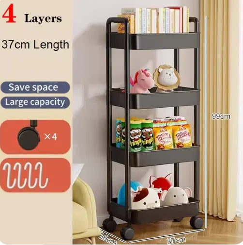 Multi-Layer Rolling Storage Cart: Versatile Organization for Any Space