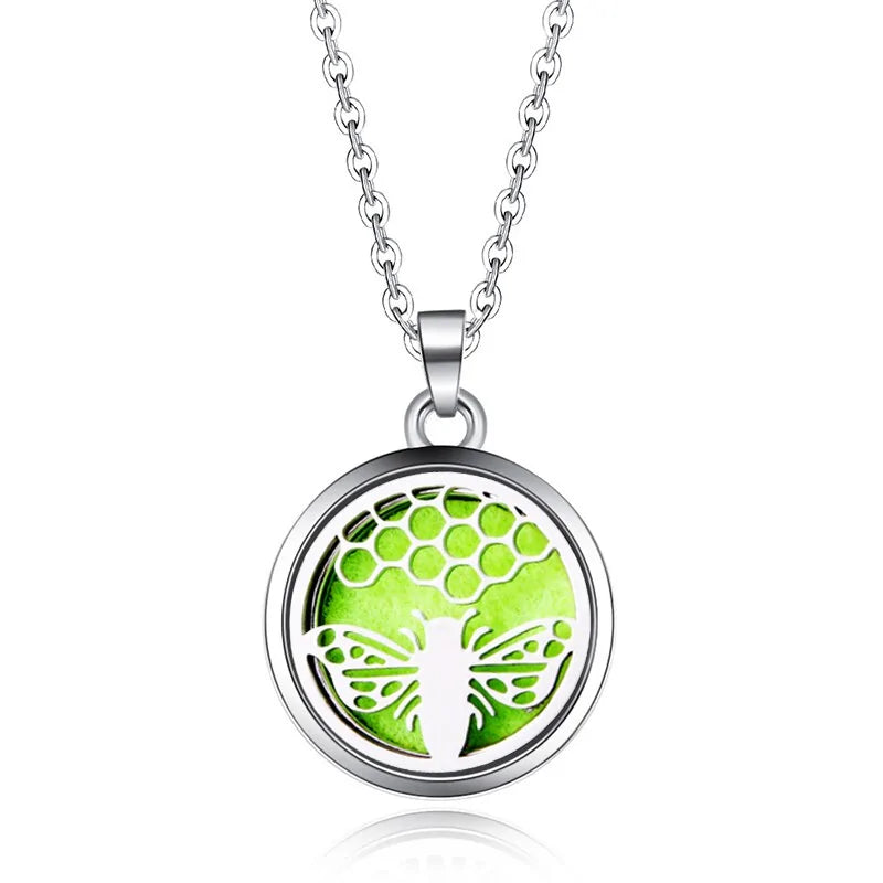 Aromatherapy Pendant Necklace Essential Oil Diffuser for Relaxation and Wellness