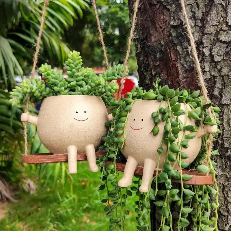 Swing Face Planter Pot: Unique and Whimsical Home Decor for Plants