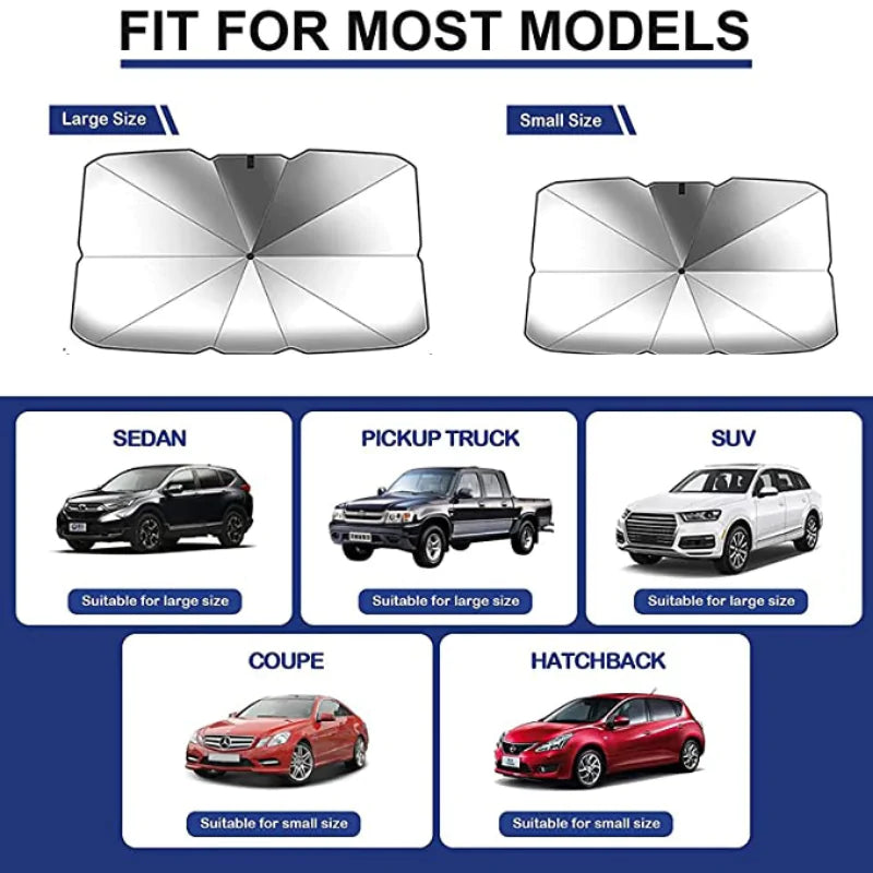 Car Sunshade - Premium UV Protection and Heat Reflector for Your Vehicle