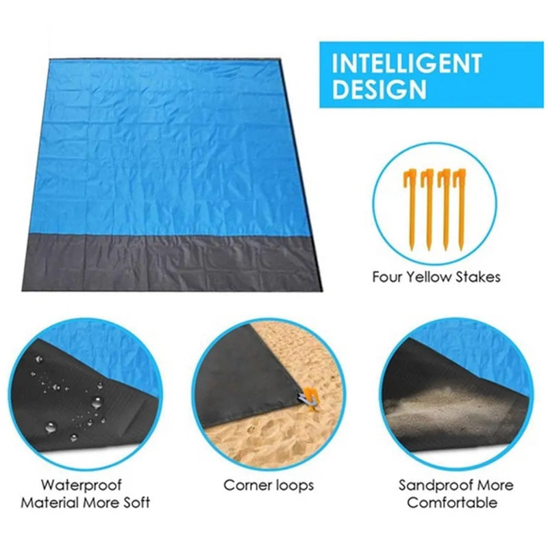 Waterproof Pocket Beach Blanket: Compact, Lightweight, and Perfect for Fun