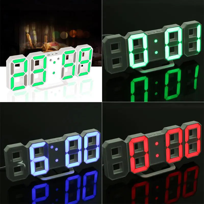 Digital Led Electronic Desktop Clock - Stylish, Multi-Function Timepiece for Home or Office